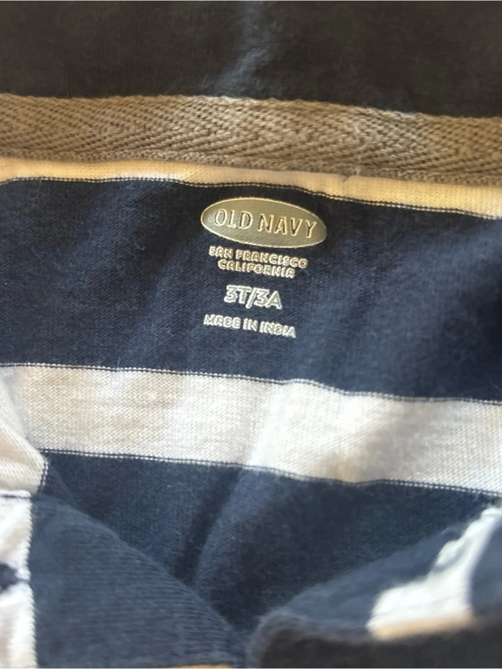 Boys Navy & White Stripe Polo and White Printed Button-Up Shirt Set